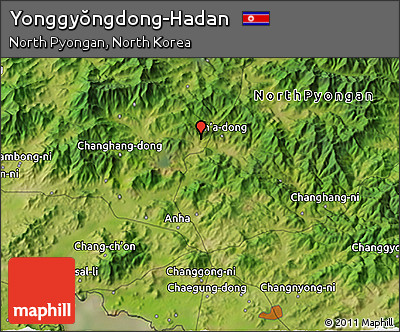 Satellite 3D Map of Yonggyŏngdong-Hadan