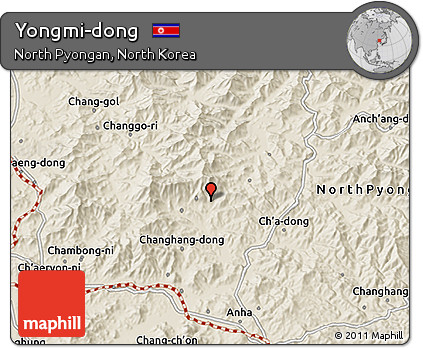 Shaded Relief 3D Map of Yongmi-dong