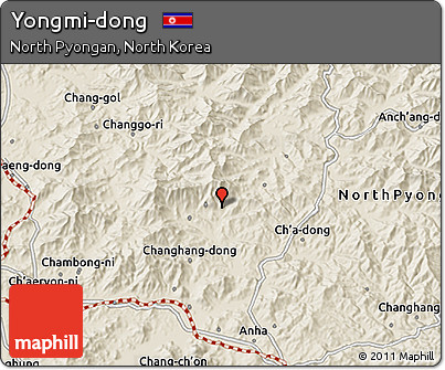 Shaded Relief 3D Map of Yongmi-dong