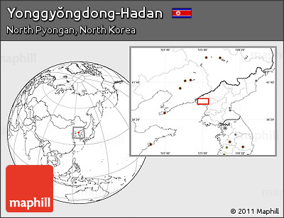 Blank Location Map of Yonggyŏngdong-Hadan
