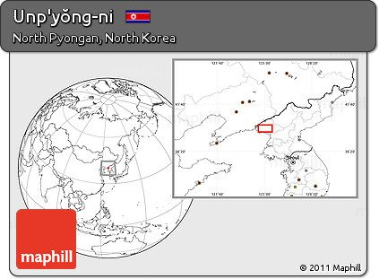 Blank Location Map of Unp'yŏng-ni