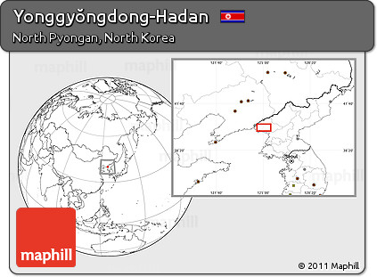 Blank Location Map of Yonggyŏngdong-Hadan