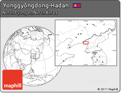 Blank Location Map of Yonggyŏngdong-Hadan