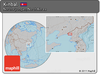 Gray Location Map of Kinbal, hill shading