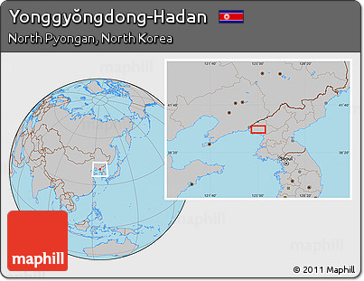 Gray Location Map of Yonggyŏngdong-Hadan