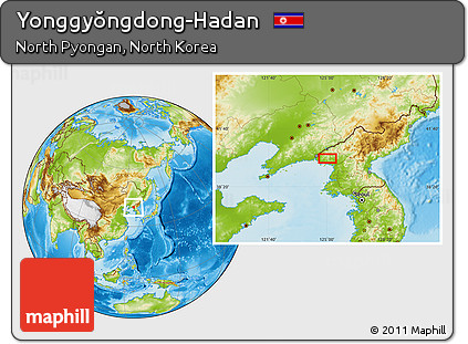 Physical Location Map of Yonggyŏngdong-Hadan
