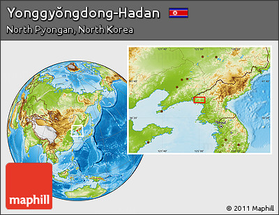 Physical Location Map of Yonggyŏngdong-Hadan