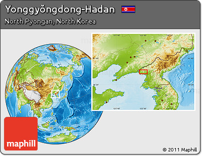Physical Location Map of Yonggyŏngdong-Hadan
