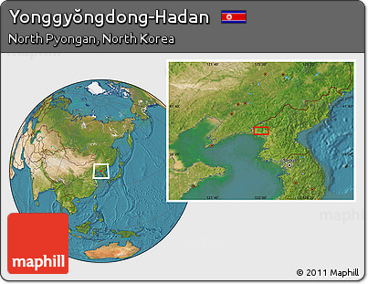 Satellite Location Map of Yonggyŏngdong-Hadan