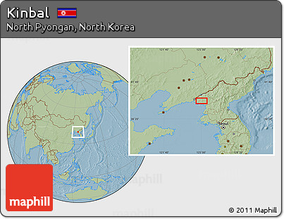Savanna Style Location Map of Kinbal, hill shading