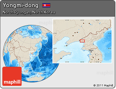 Shaded Relief Location Map of Yongmi-dong