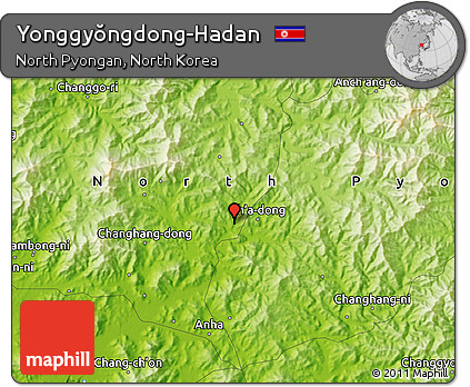 Physical Map of Yonggyŏngdong-Hadan