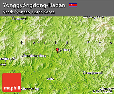 Physical Map of Yonggyŏngdong-Hadan