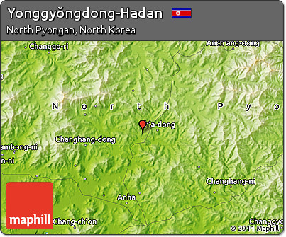 Physical Map of Yonggyŏngdong-Hadan