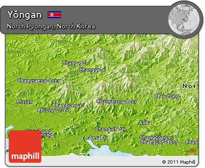 Physical Panoramic Map of Yŏngan