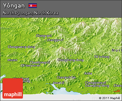 Physical Panoramic Map of Yŏngan