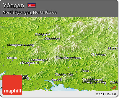 Physical Panoramic Map of Yŏngan
