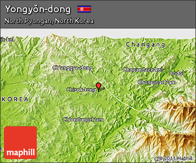 Physical 3D Map of Yongyŏn-dong