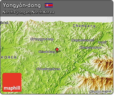 Physical 3D Map of Yongyŏn-dong