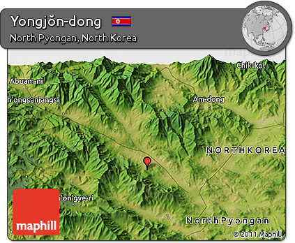Satellite 3D Map of Yongjŏn-dong