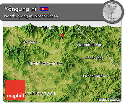 Satellite 3D Map of Yŏngung-ni