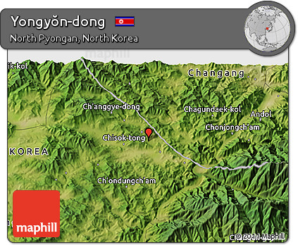 Satellite 3D Map of Yongyŏn-dong