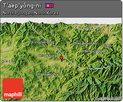 Satellite 3D Map of T'aep'yŏng-ni