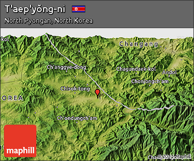 Satellite 3D Map of T'aep'yŏng-ni