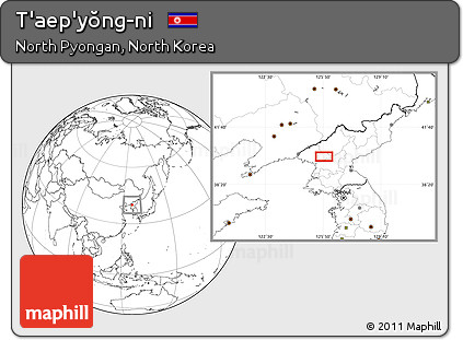 Blank Location Map of T'aep'yŏng-ni