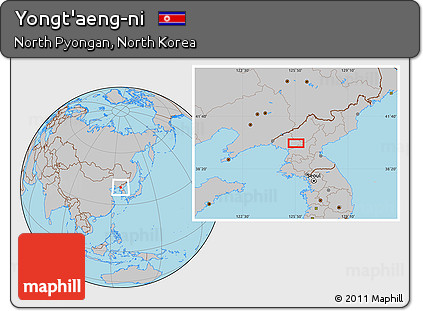 Gray Location Map of Yongt'aeng-ni