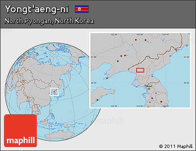 Gray Location Map of Yongt'aeng-ni