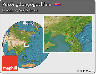 Satellite Location Map of Pusŏngdongŏguch'am