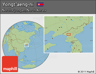 Savanna Style Location Map of Yongt'aeng-ni