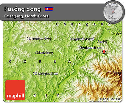 Physical Map of Pusŏng-dong