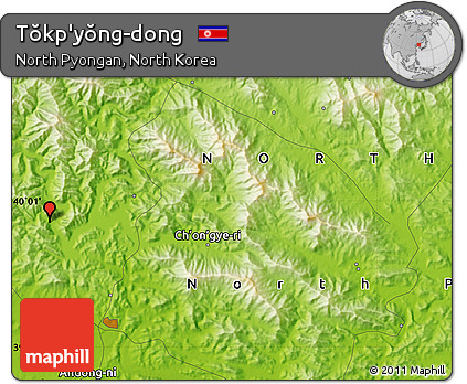 Physical Map of Tŏkp'yŏng-dong