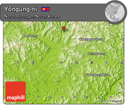 Physical Map of Yŏngung-ni