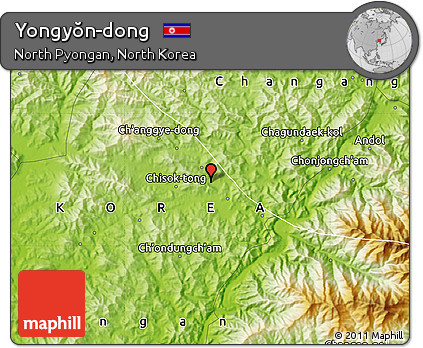 Physical Map of Yongyŏn-dong