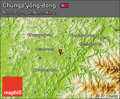 Physical Map of Chungp'yŏng-dong