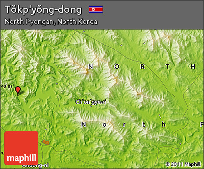 Physical Map of Tŏkp'yŏng-dong