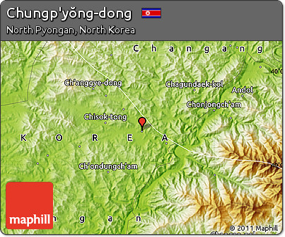 Physical Map of Chungp'yŏng-dong