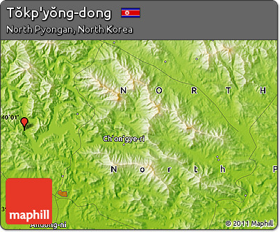 Physical Map of Tŏkp'yŏng-dong