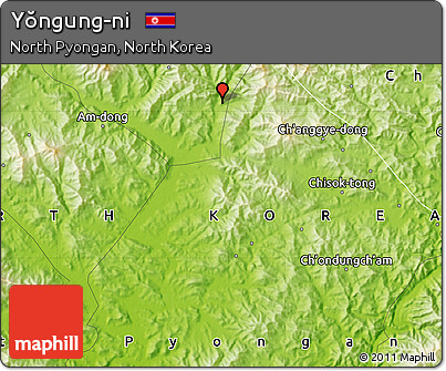 Physical Map of Yŏngung-ni