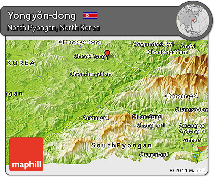 Physical Panoramic Map of Yongyŏn-dong