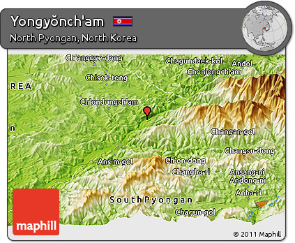 Physical Panoramic Map of Yongyŏnch'am