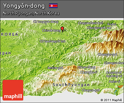 Physical Panoramic Map of Yongyŏn-dong