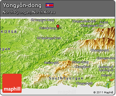 Physical Panoramic Map of Yongyŏn-dong