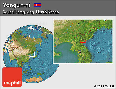 Satellite Location Map of Yongun-ni