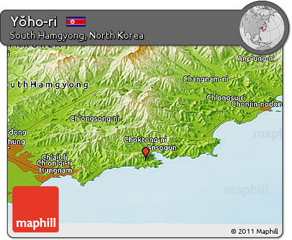 Physical Panoramic Map of Yŏho-ri