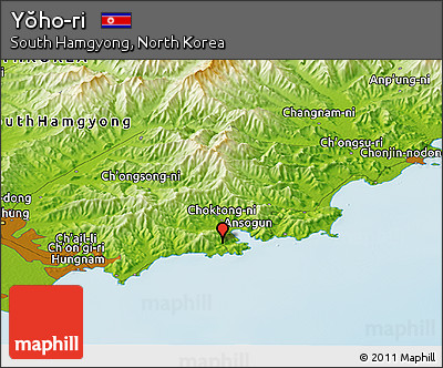 Physical Panoramic Map of Yŏho-ri