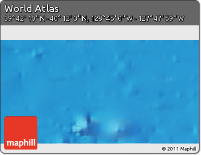 Physical 3D Map of the Area around 39° 57' 6" N, 128° 16' 30" W